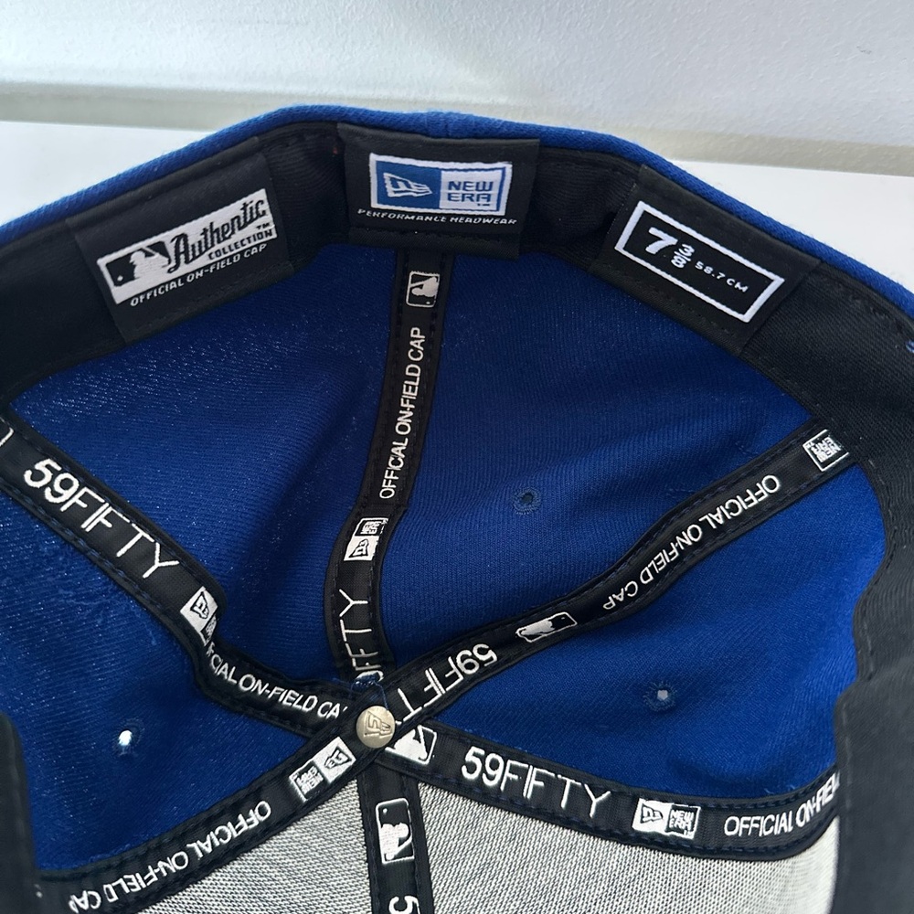 New Era Royal Blue Fitted 59FIFTY Baseball Cap NY Mets - Picture 3 of 4